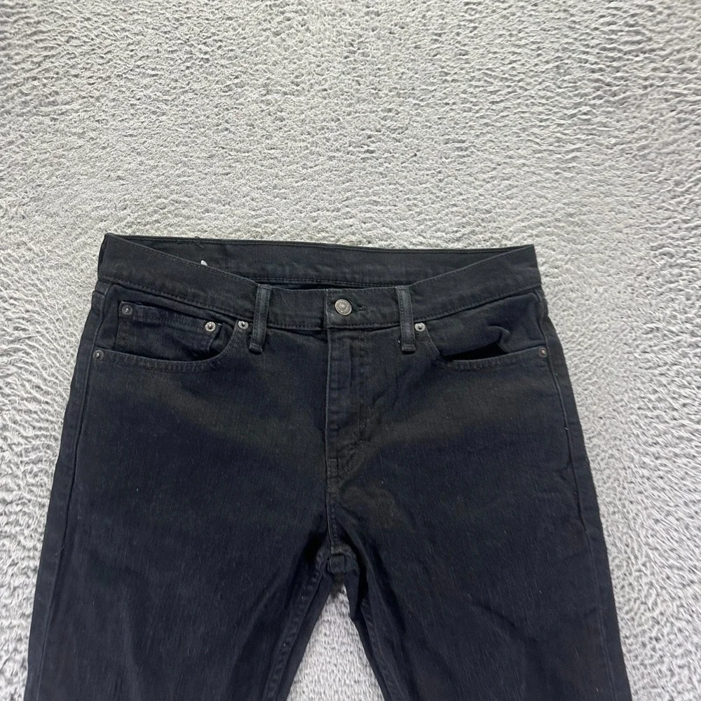 Levi's 511 Jeans Mens 32x32 Black Cotton Denim Straight Leg Distressed Stretch